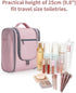 Narwey Small Hanging Toiletry Bag - Women Travel Makeup Organizer for Toiletries and Cosmetics (Medium, Pink)