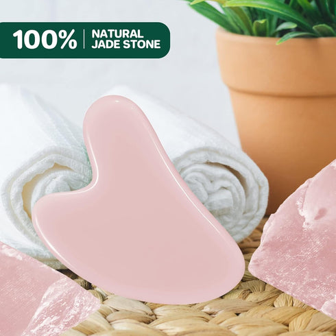 HZLXMYXO1 2 Pack Gua Sha Facial Tools,Gua Sha Jade Stone Gua Sha Massage Tool, Guasha Tool for Face and Body Skin