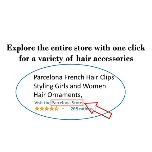 Parcelona French Triple Ringed 3.5" Celluloid Hair Slider Pin Thru Holder Barrette for Women, Tortoise Shell