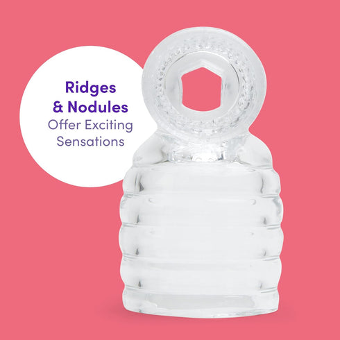 Multi-Textured Clear Deluxe Wand Attachment for Enhanced Pleasure