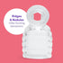 Multi-Textured Clear Deluxe Wand Attachment for Enhanced Pleasure