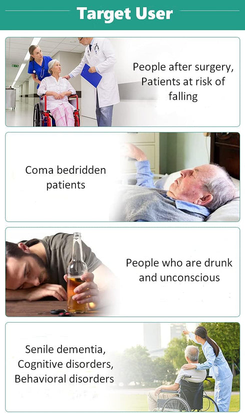 Medical Bed Restraint Strap for Elderly, Bondaged Bed Tie Downs, Anti-Fall Waist Belt for Elderly, Wheelchair Safety