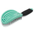 NuWay 4HAIR Double Curved Detangling Brush, U.S. Patented, Hair Dryer Safe, Mint Green