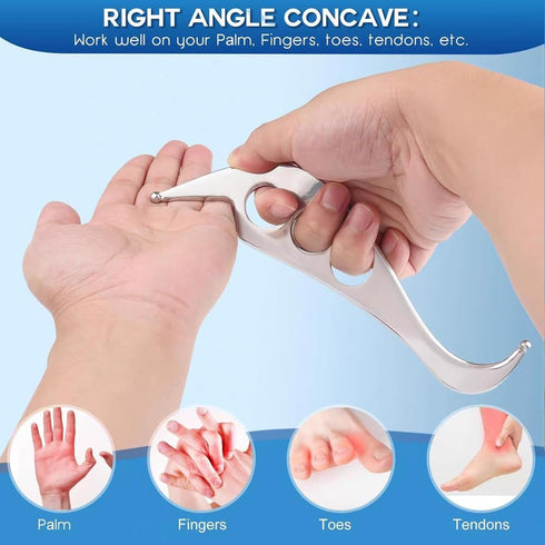 Houseen Stainless Steel Gua Sha Muscle Scraper Tool, Physical Tools, Guasha Massage Scraper, Skin Scraping Tool, Soft