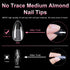 MEKK Medium Almond Nail Tips, 240PCS Full Cover Half Matte Soft Gel Nail Tips for Home DIY & Salon Use