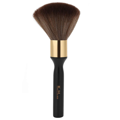 Professional Barber Neck Hair Duster Brush, Ultra Soft Gentle Fiber with Wooden Handle, Large Hair Cutting Brush, Black