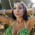 Vintage Flapper Head Chain, Masquerade Mask Headpiece, Wedding Bride Hair Jewelry for Women (Boho-Silver)