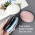 ofone Cute Contact Lens Case, Oval Holder with Removal Tool, Mirror, and Tweezers for Women and Girls (Black)