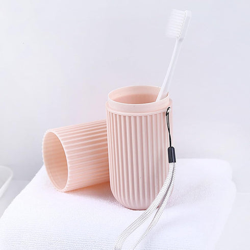 Travel Toothbrush Holder, Minimalist PP Portable Case with Dust Cover for Camping, School, Business