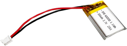 602030 3.7v Battery, 300mAh Lithium Polymer Rechargeable Battery with JST Connector for Household Appliances