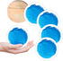 WORLD-BIO Small Round Ice Packs (5 Pack) Reusable Soft Gel Cold Pack with Cloth Sleeve - Fast Pain Relief & Swelling