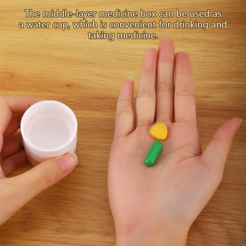 Pill Cutter and Grinder, 4 in 1 Multifunctional Pill Organizer, Travel Pill Dispenser for Kid Men Women Elderly (White)