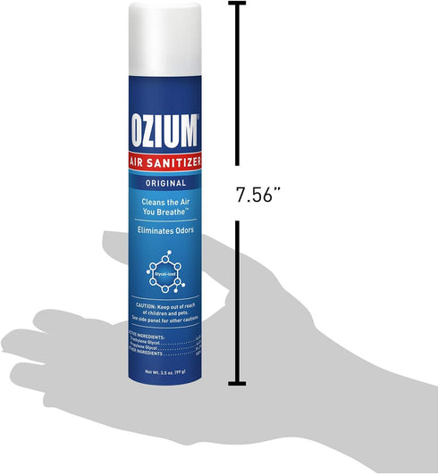 Ozium 3.5 Oz. Air Sanitizer & Odor Eliminator, Original Scent, 4 Pack for Homes, Cars, Offices