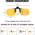 FONHCOO Clip-on Night Driving Sunglasses (2 Pack), Night Vision Glasses Lens Over Prescription Glasses for Men and Women