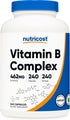Nutricost Vitamin B Complex 460mg, 240 Capsules with Vitamin C for Energy Support