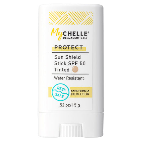 MyCHELLE Sun Shield Stick SPF 50 Tinted, Mineral Reef Safe Sunscreen for Face