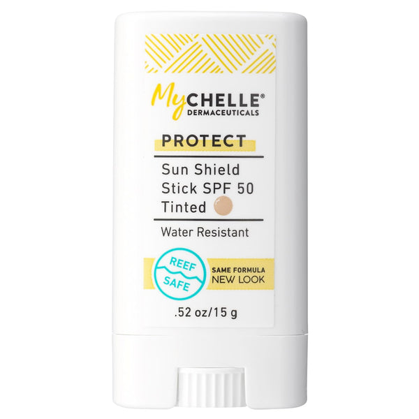 MyCHELLE Sun Shield Stick SPF 50 Tinted, Mineral Reef Safe Sunscreen for Face