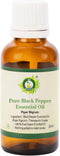 Black Pepper Essential Oil by R V Essential, 100% Pure Natural, Steam Distilled, for Hair, Massage, Skin, 10ml