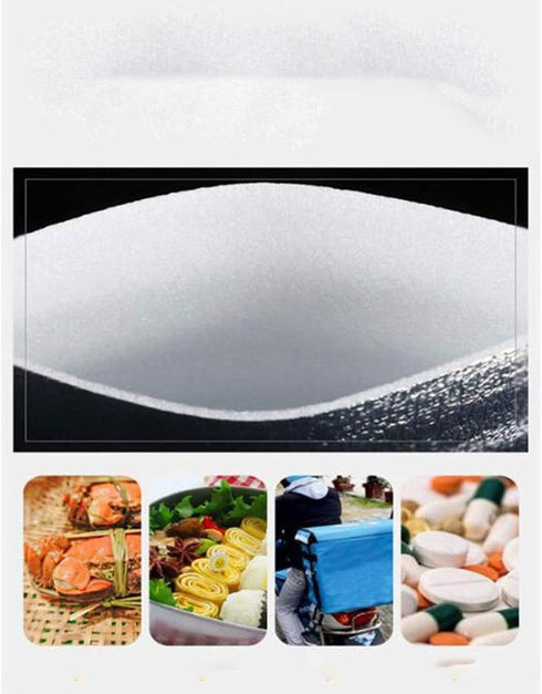 UPKOCH 50 Pcs Insulation Bags (7.87x7.87 Inch), Thermal Food Pouches for Takeout, Picnic, Camping & Meal Storage
