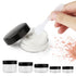 Accmor 10 Pieces Makeup Travel Containers with Lids, 3/5/10/15/20 Gram Size Cosmetic Jars, 5 Mini Spatulas, White