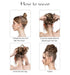 SARLA 2PCS Messy Hair Bun Pieces Wavy Curly Synthetic Updo Scrunchies Ponytail Extension (Medium Brown)