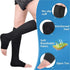 hougna 4 Durable Pairs Compression Socks Prevent Varicose Veins Toeless Support Hose