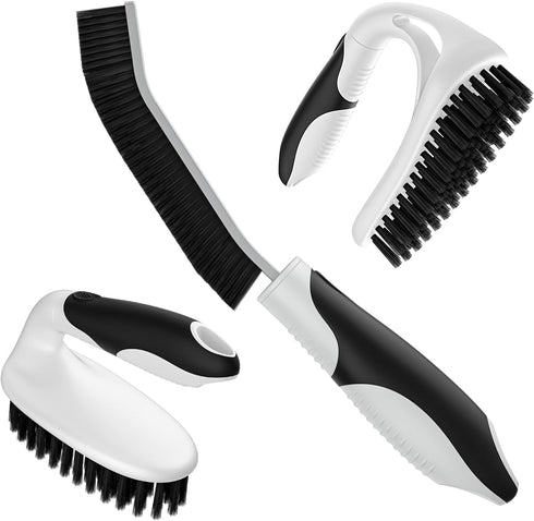 Cleangor Scrub Brush Set, Heavy Duty Scrub Brushes Crevice Cleaning Brush with