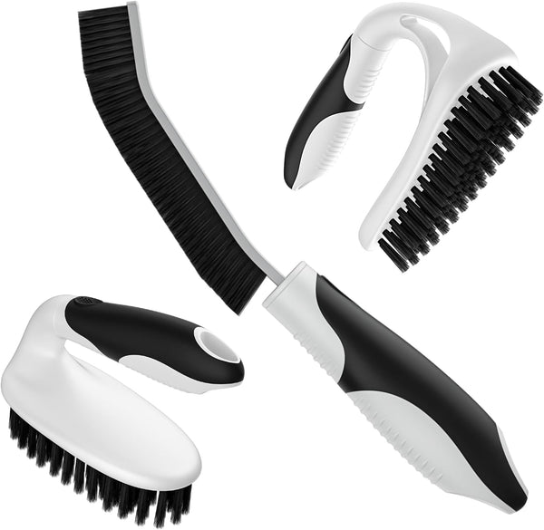 Cleangor Scrub Brush Set, Heavy Duty Scrub Brushes Crevice Cleaning Brush with