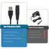 Microtouch Solo Electric Shaver Charger Cord, USB Charging Cable 31.5 in with Cleaning Brush