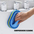 Cleaning Sponge Brush with Comfortable Handle for All Purpose Floor, Bathroom, Carpet, and Bathtub Cleaning