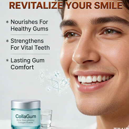 Xhnbbghao 2Pcs Formula2pcs Collagen Powder for Gums, Collagen Tooth Powder with Nano-Hydroxyapatite, Hydroxyapatite