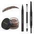 LAVONE Eyebrow Stamp Pencil Kit, Waterproof Eyebrow Pencil, Eyeliner, Pomade, Dual-ended Brush - Dark Brown