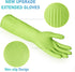 Rubber-Gloves Dishwashing Gloves for Cleaning, 2 Pairs Long Household Cleaning Gloves for Washing Dishes