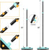 Rubber Broom for Pet Hair Removal: 59" Telescoping Handle, Squeegee for Carpet, Hardwood, and Tile Floors