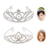 Pack of 2 Exquisite Rhinestone Tiara Crown Headband Comb Pin Wedding Birthday Tiaras