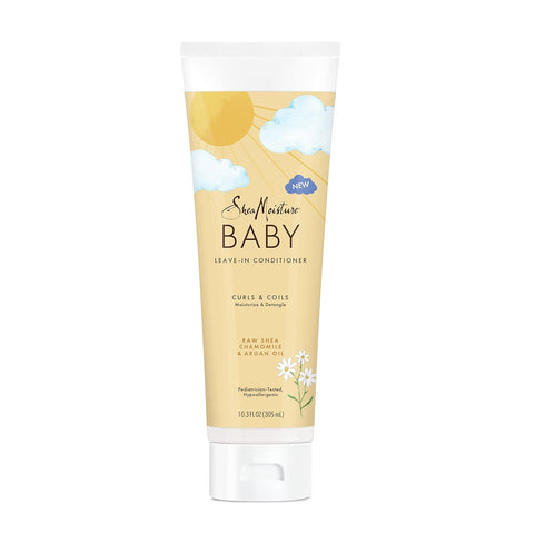 SheaMoisture Baby Leave-In Conditioner for Curly Hair, Raw Shea, Chamomile, and Argan Oil, 10.3 oz