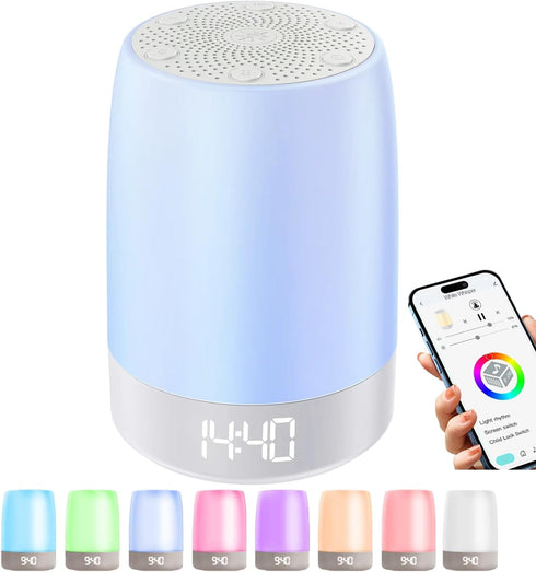PLJVOYK Teen Sound Machine White Noise Machine with 32 Soothing Sounds, Bluetooth Speaker