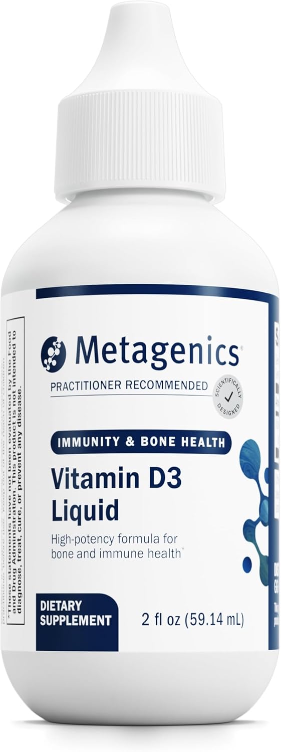 Metagenics D3 Liquid, 2 fl oz, Liquid Vitamin D3 for Bone Health & Immune Support