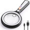 20X 30X Coin Magnifier, USB Rechargeable Lighted Handheld Magnifying Glass for Currency, Seniors, Reading, Crafts