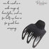 Parcelona French Paw Yoga Hair Claw Clip, Grey Black Streaks, Wide Side Slide In