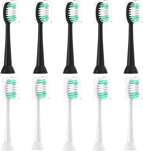 Replacement Toothbrush Heads for AquaSonic Black Series Electric Toothbrush, 10 Pack