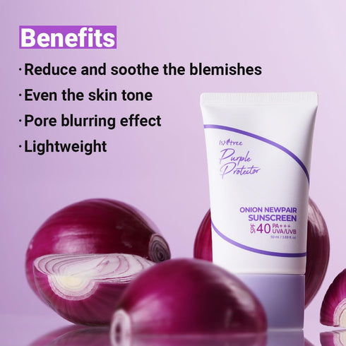 ISNTREE Onion Newpair Sunscreen 50ml, SPF40 PA+++ for Hydration and Even Skin Tone, Korean Skin Care