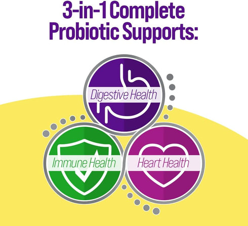 Culturelle 3-in-1 Complete Probiotic Daily Formula - 30 Count - Supports Digestive System & Immune Defenses