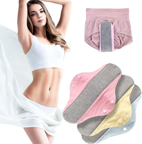 QHUDLV 3PCS Graphene Reusable Incontinence Pads, Reusable Leak-Proof & Waterproof Absorbent Pad, Washable in-Continence