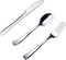N9R 200pcs Plastic Silverware Set, Silver Plastic Cutlery with 100 Forks, 50 Spoons, 50 Knives for Party/Everyday Use