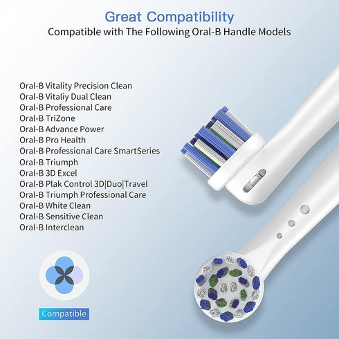 Replacement Toothbrush Heads for Oral B Braun - 16 Pack Professional Electric Toothbrush Heads, Compatible with Oral-B