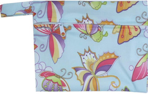 JUTESK 5pcs 14 Inch Set 02) Overnight Charcoal Bamboo Mama Cloth/Menstrual Pads/Reusable Sanitary Pads/mini Wet Bag