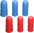 BEADNOVA Finger Cot Silicon Finger Gloves, Finger Protector for Electronic Repair, Pack of 6-3 Size, Blue & Red
