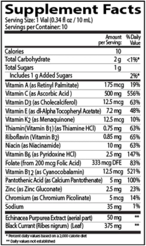 Neurobion Immune Support with Echinacea & Zinc, 10 vials x 10 ml