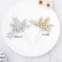 Unicra Wedding Crystal Flower Hair Pins, Decorative Bridal Hair Accessories Pack of 2 (Rose Gold)